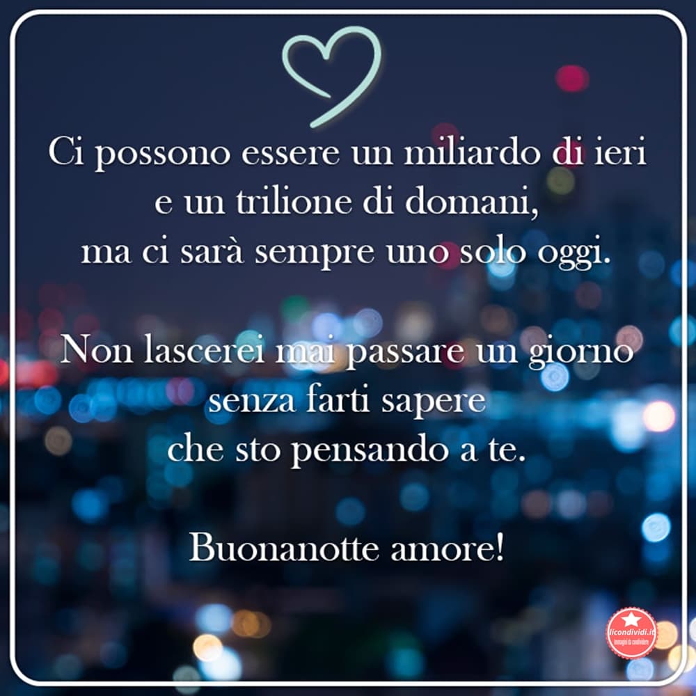 Immagini Buonanotte amore