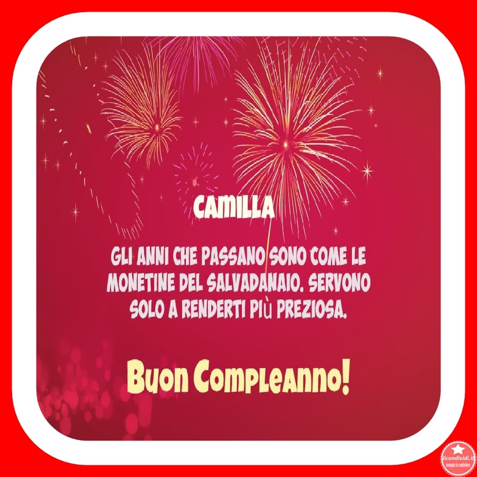 Auguri Camilla