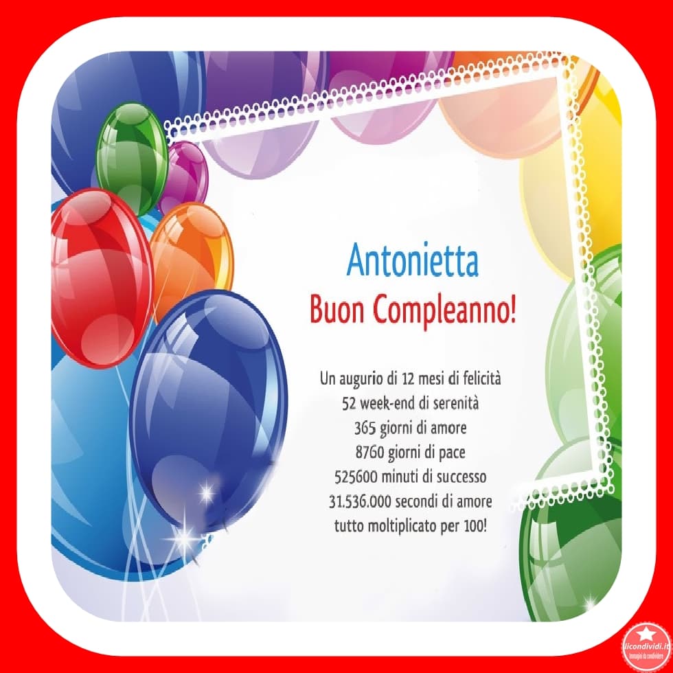 Buon Compleanno Antonietta