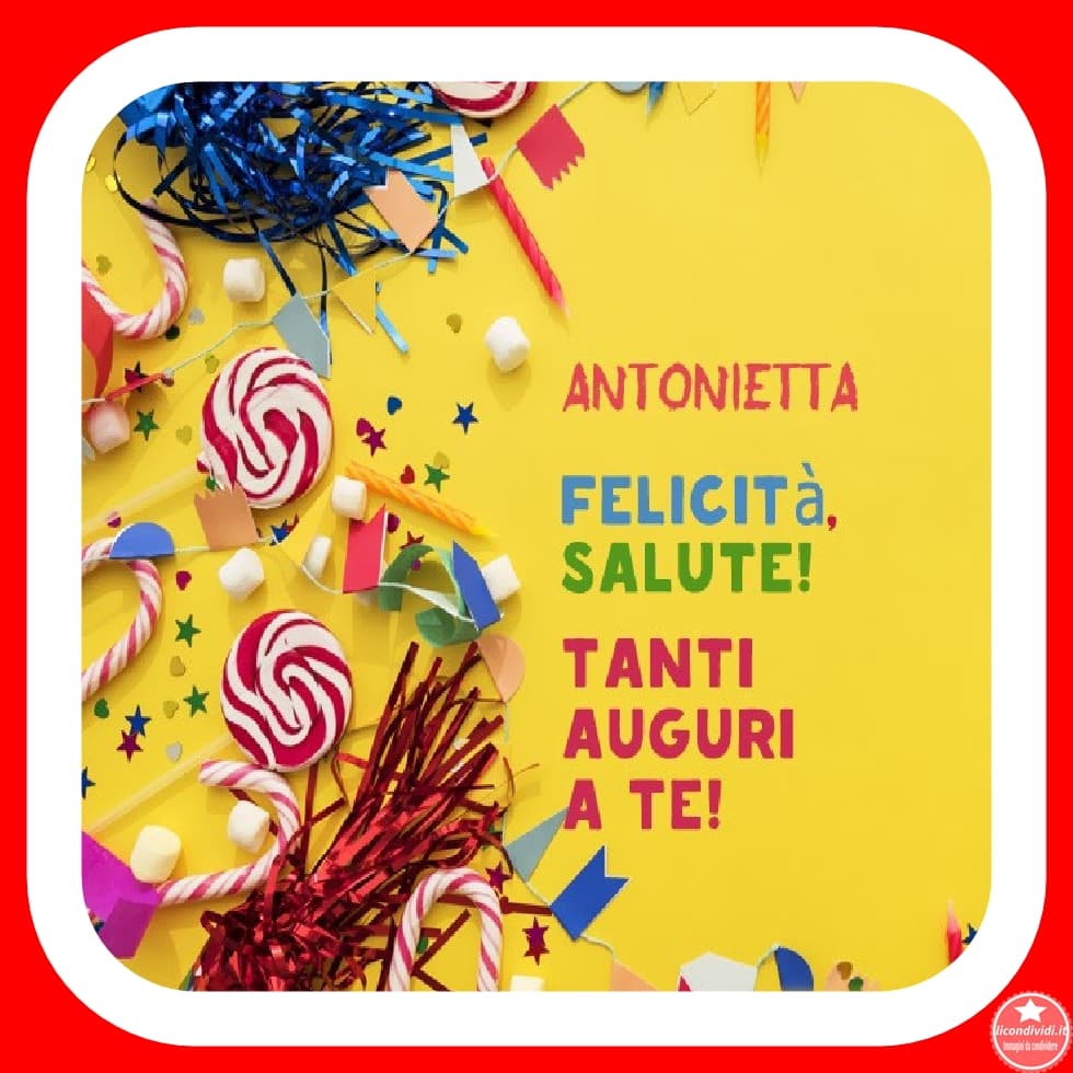 Buon Compleanno Antonietta