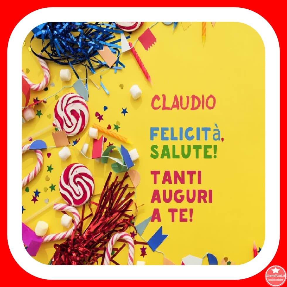 Buon Compleanno Claudio
