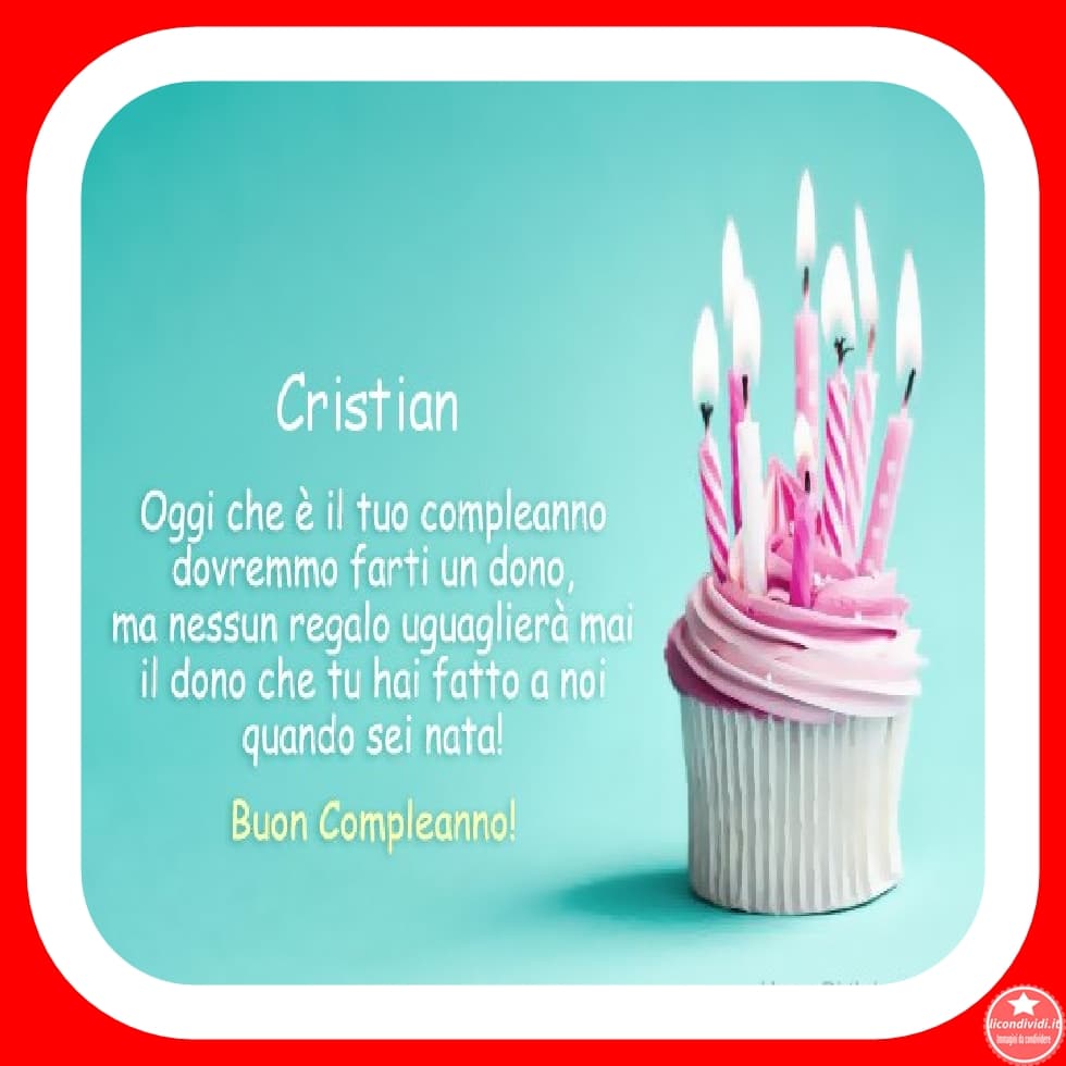 Buon Compleanno Cristian
