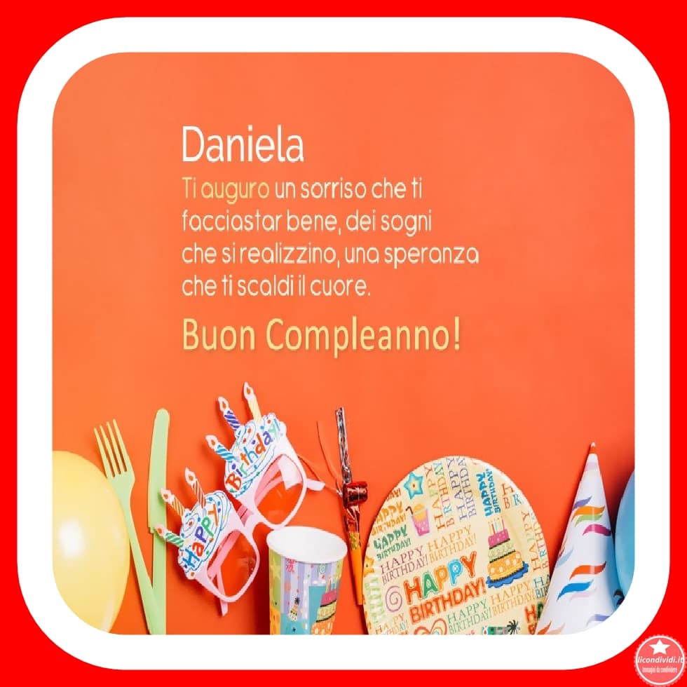 Buon Compleanno Daniela