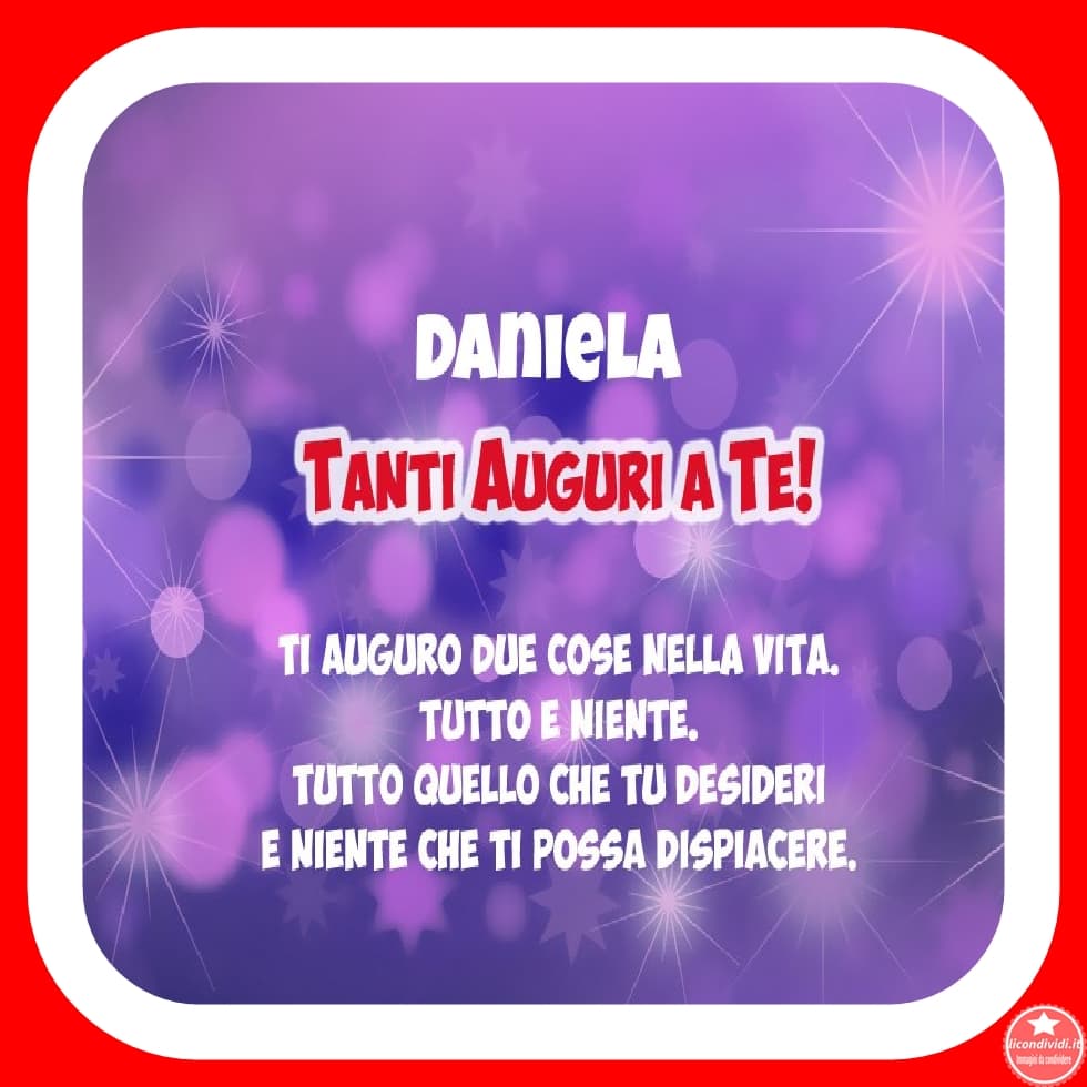 Buon Compleanno Daniela