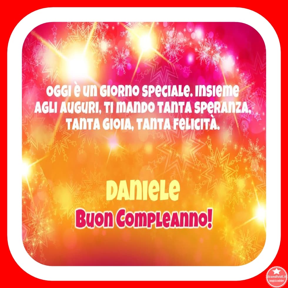 Buon Compleanno Daniele