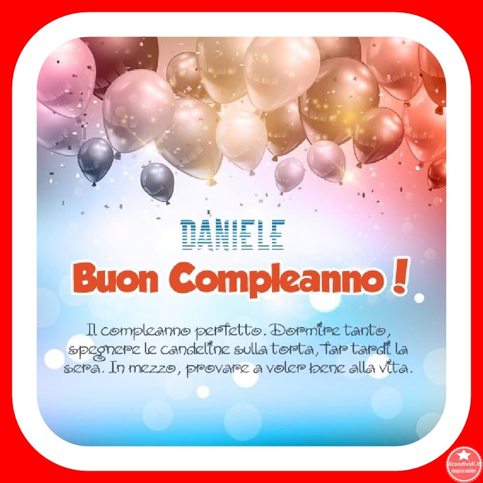 Buon Compleanno Daniele