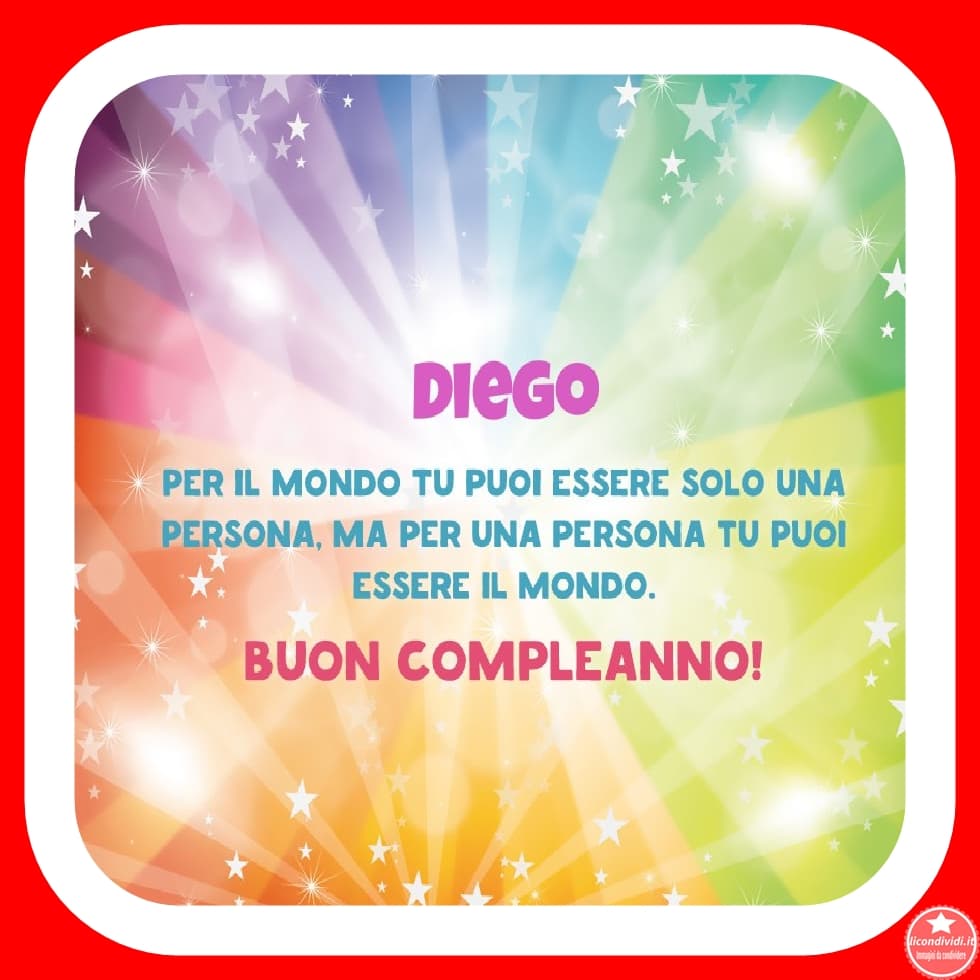 Buon Compleanno Diego