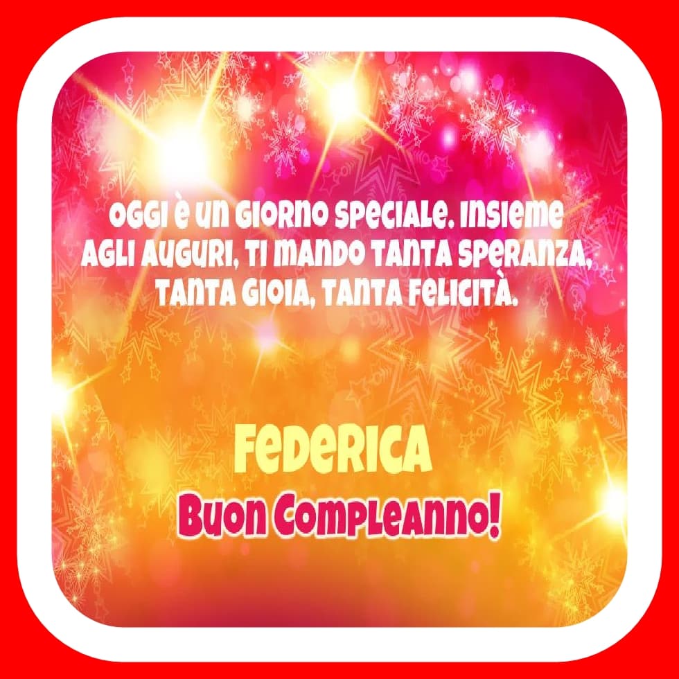 Buon Compleanno Federica