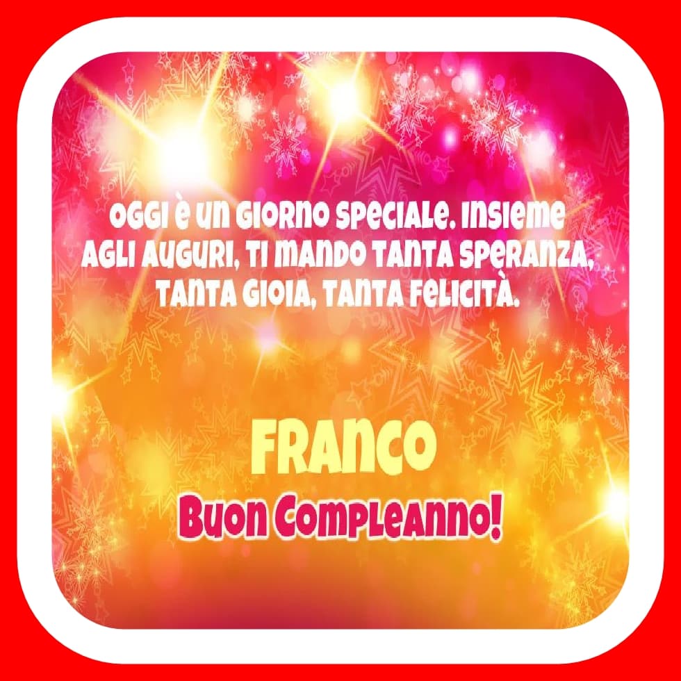 Buon Compleanno Franco