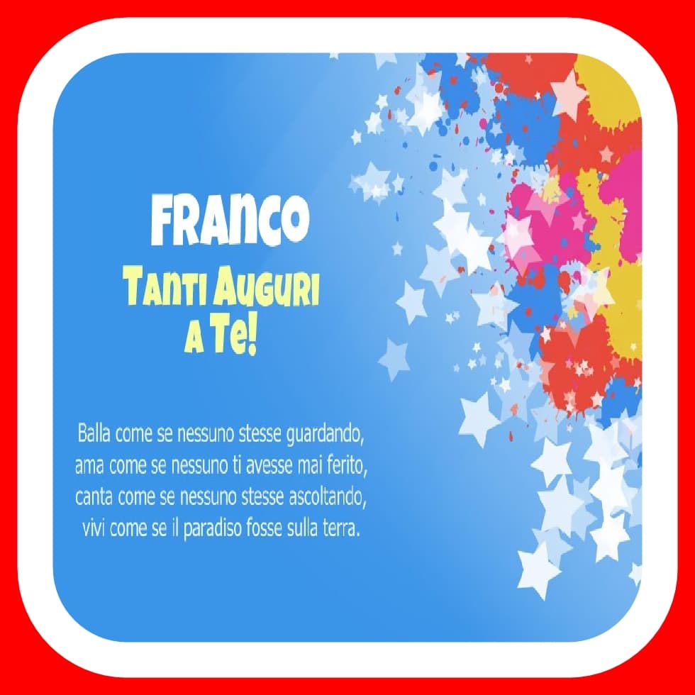 Buon Compleanno Franco