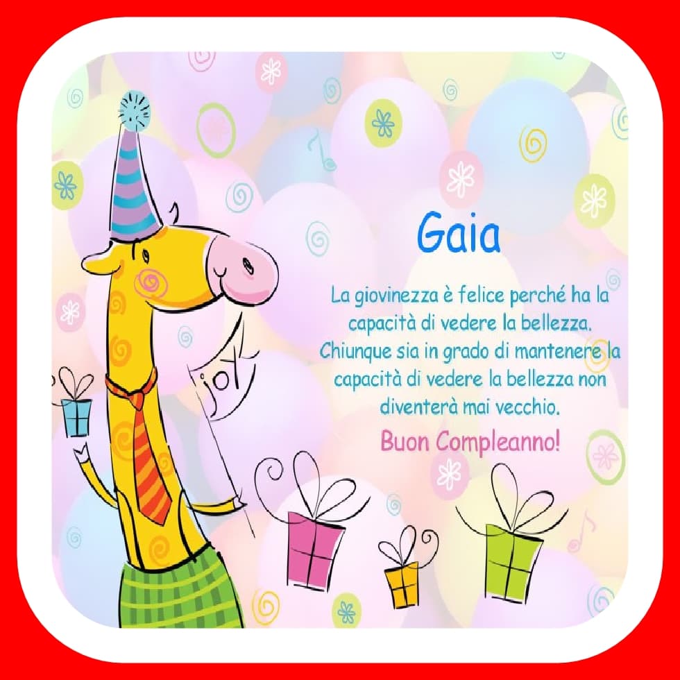 Buon compleanno Gaia