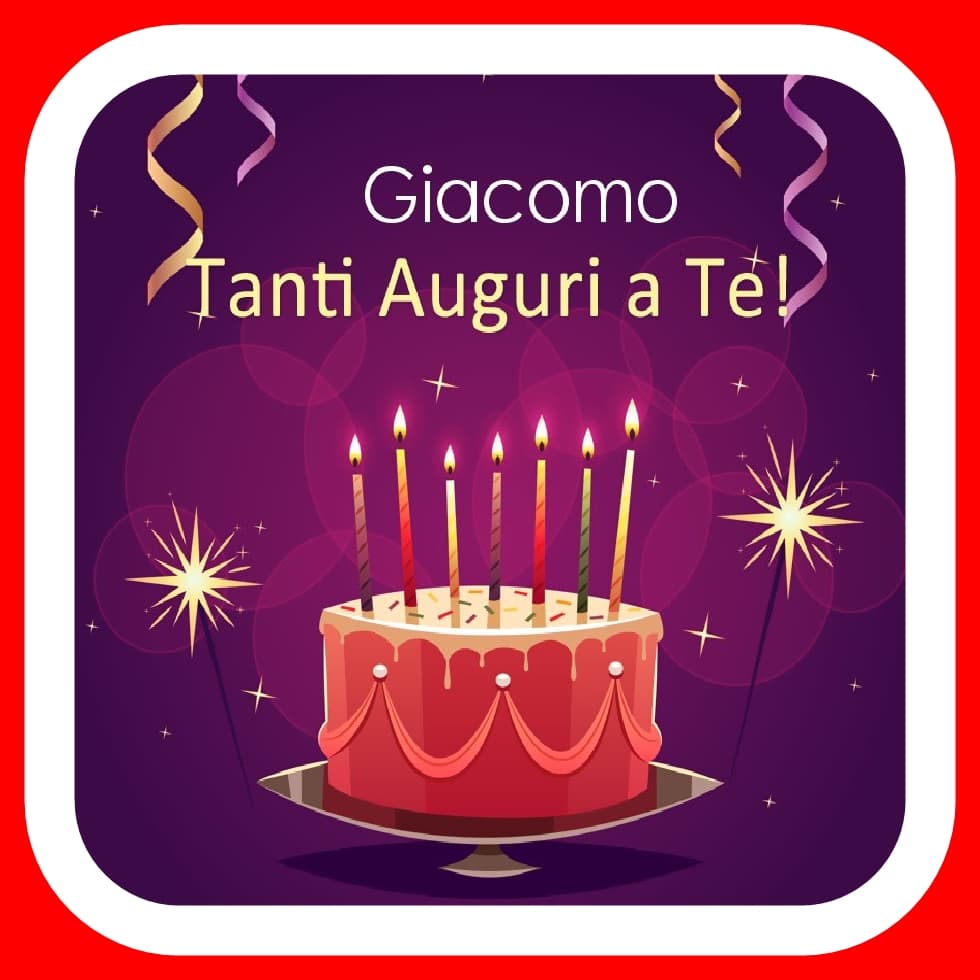 Buon compleanno Giacomo