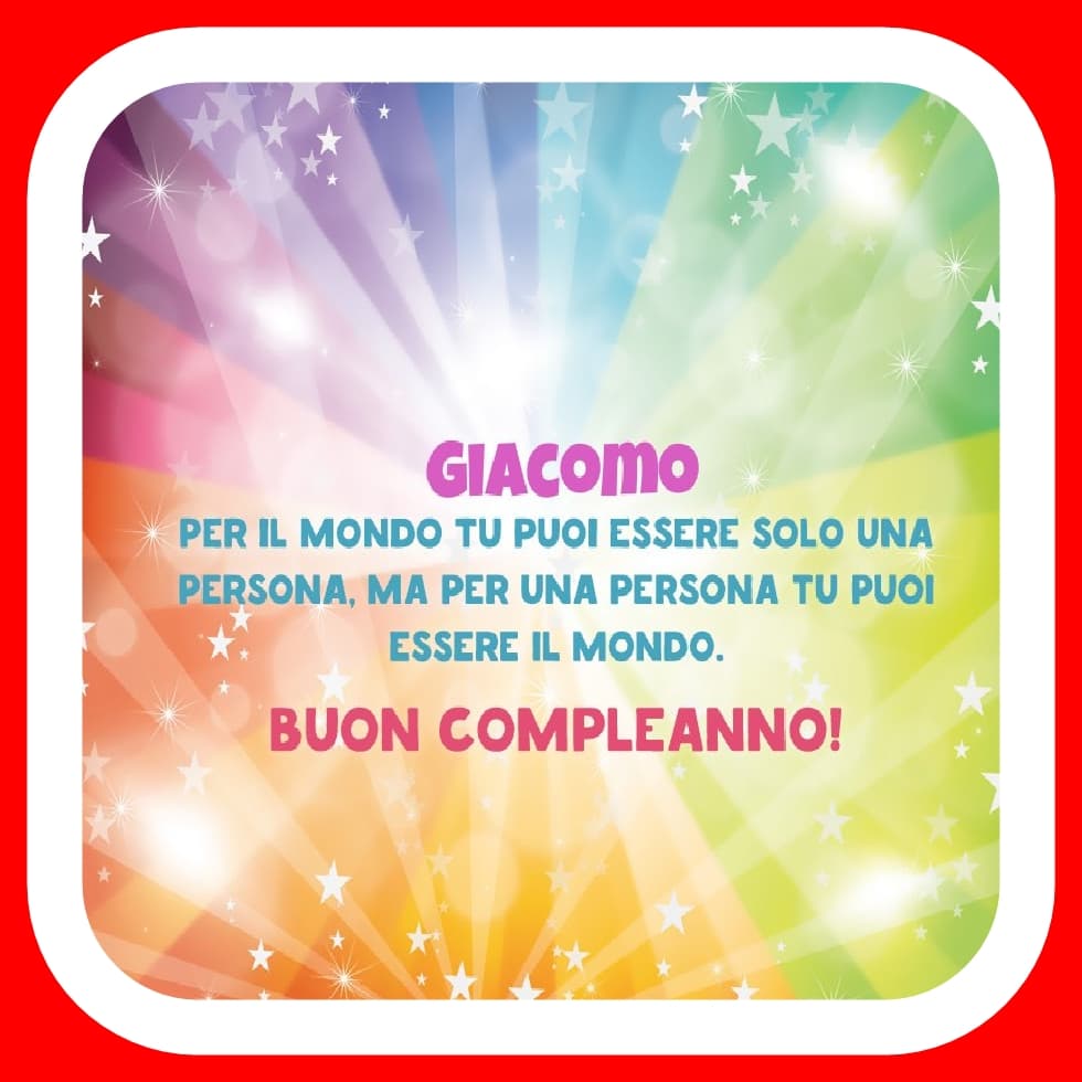 Buon compleanno Giacomo