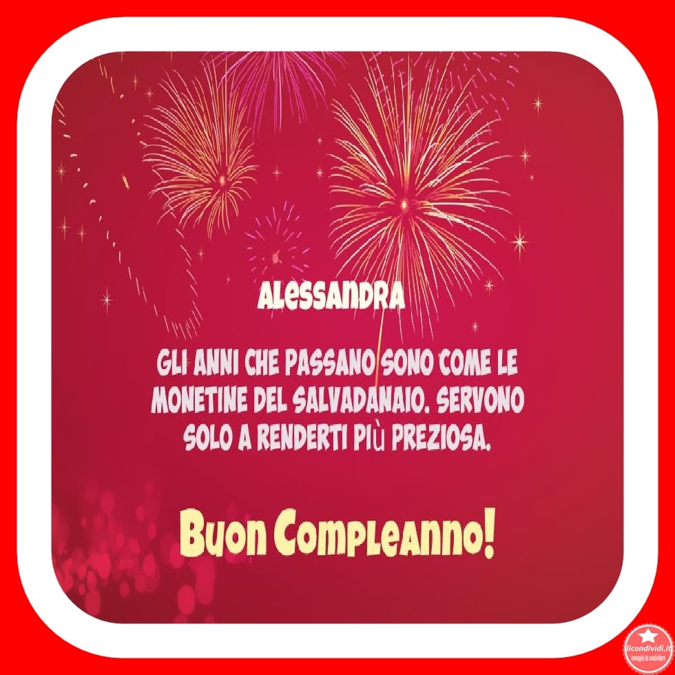 Buon compleanno Alessandra