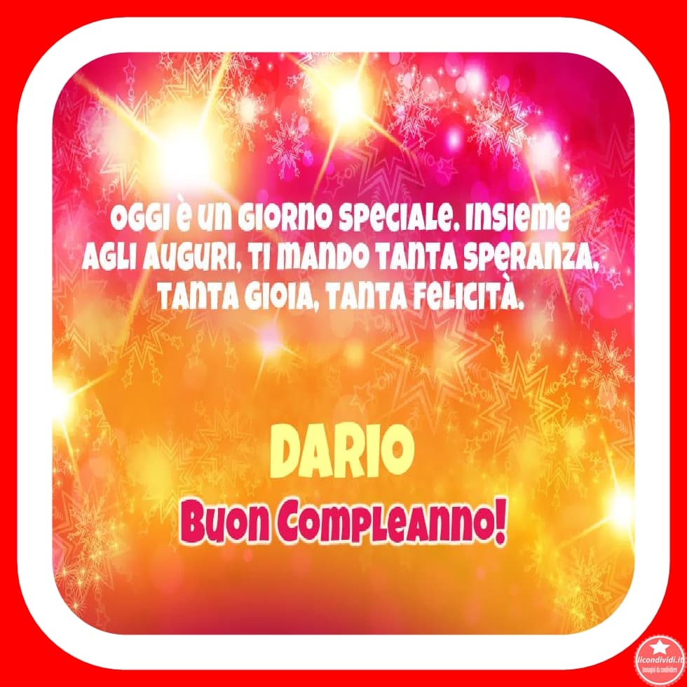 Buon compleanno Dario