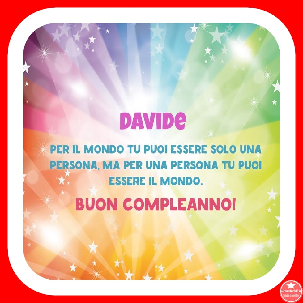 Buon compleanno Davide