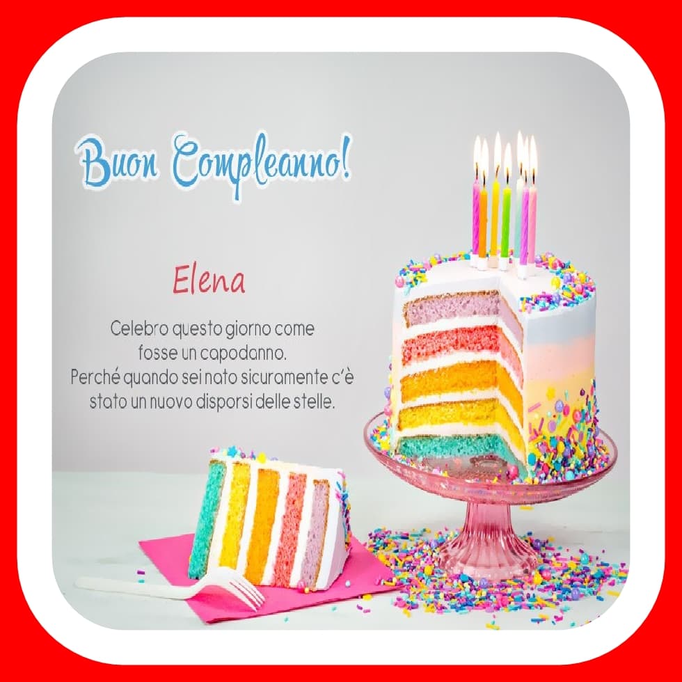 Buon compleanno Elena