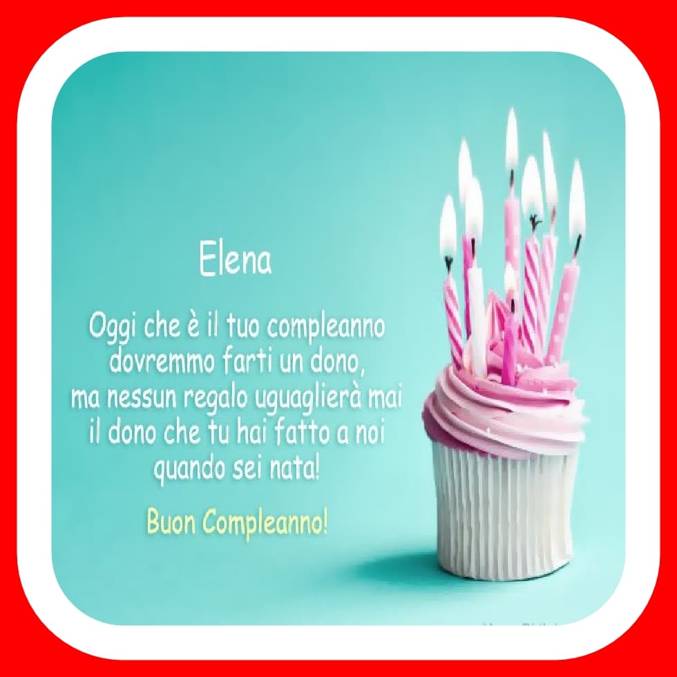 Buon compleanno Elena