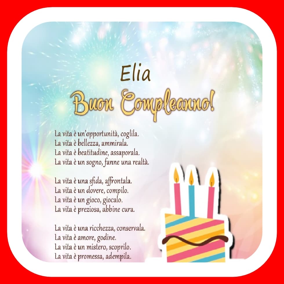 Buon compleanno Elia