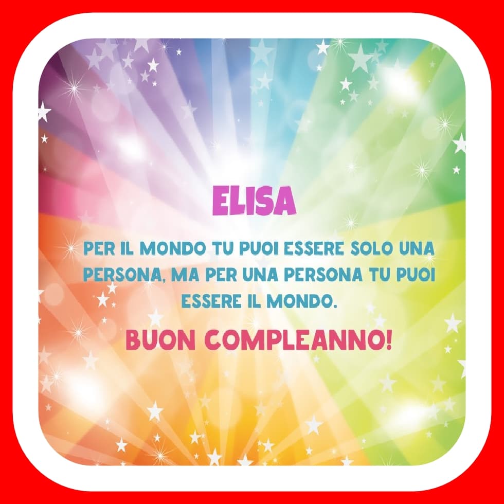 Buon compleanno Elisa