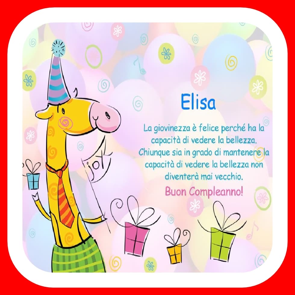 Buon compleanno Elisa