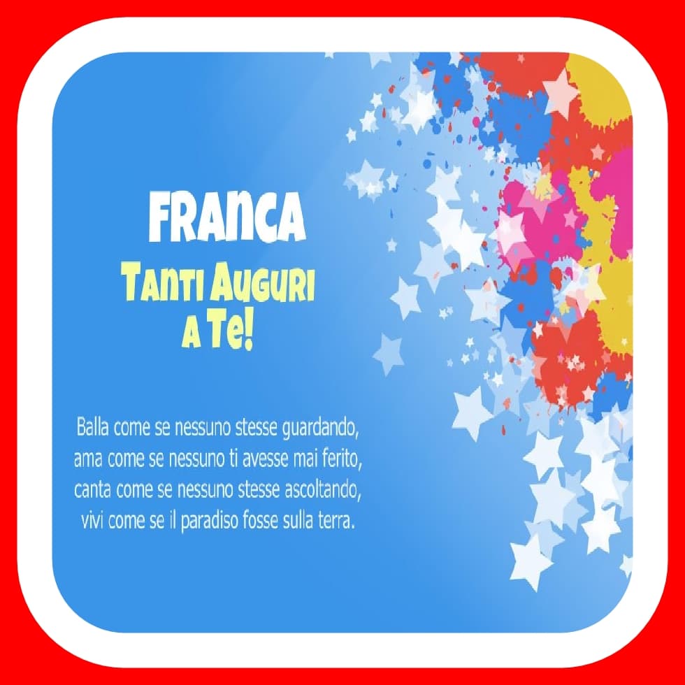 Buon compleanno Franca