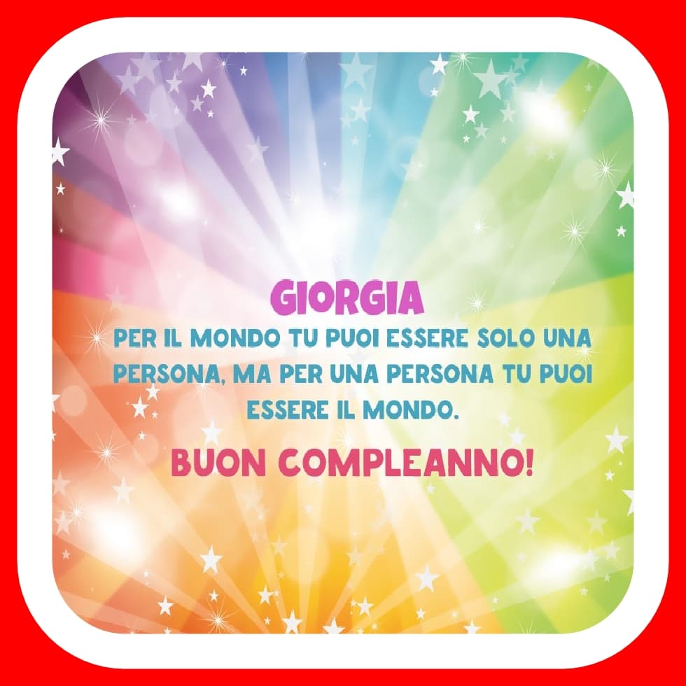 Buon compleanno Giorgia