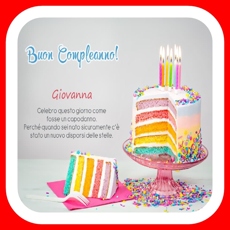 Buon compleanno Giovanna