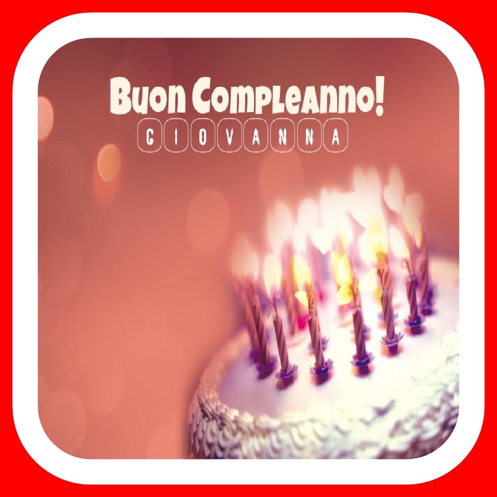 Buon compleanno Giovanna