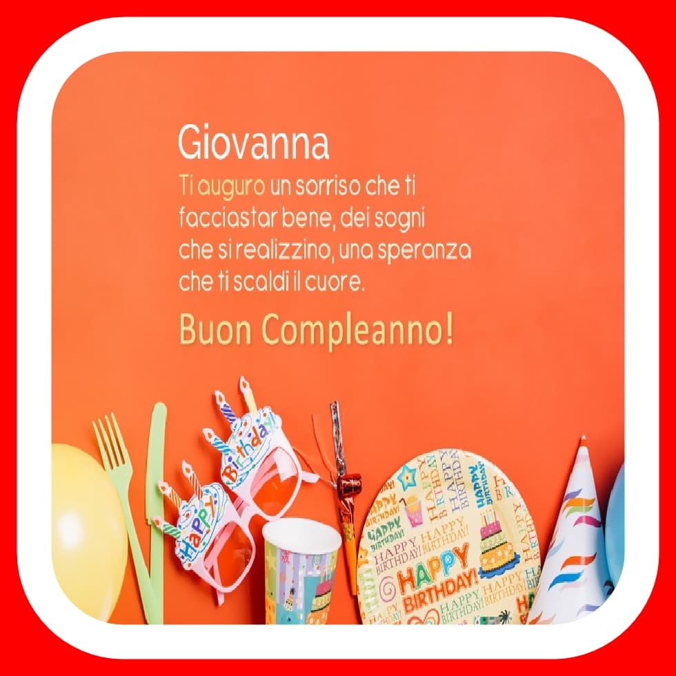 Buon compleanno Giovanna