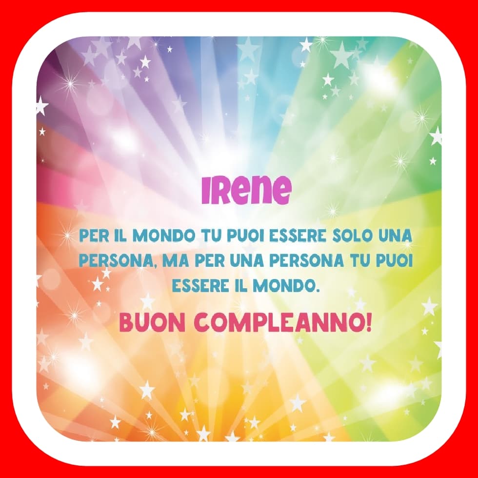 Buon Compleanno Irene
