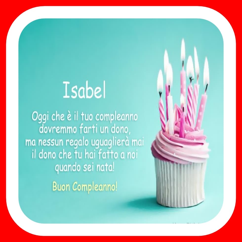 Buon Compleanno Isabel