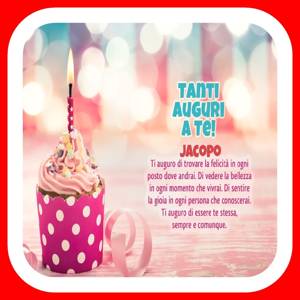 Buon compleanno Jacopo