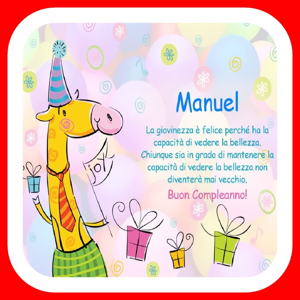 Buon Compleanno Manuel