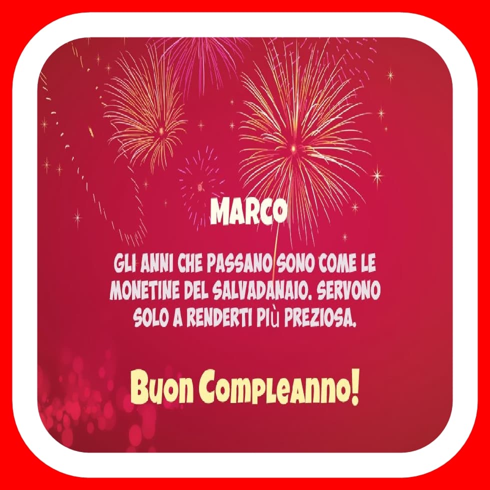 Buon Compleanno Marco