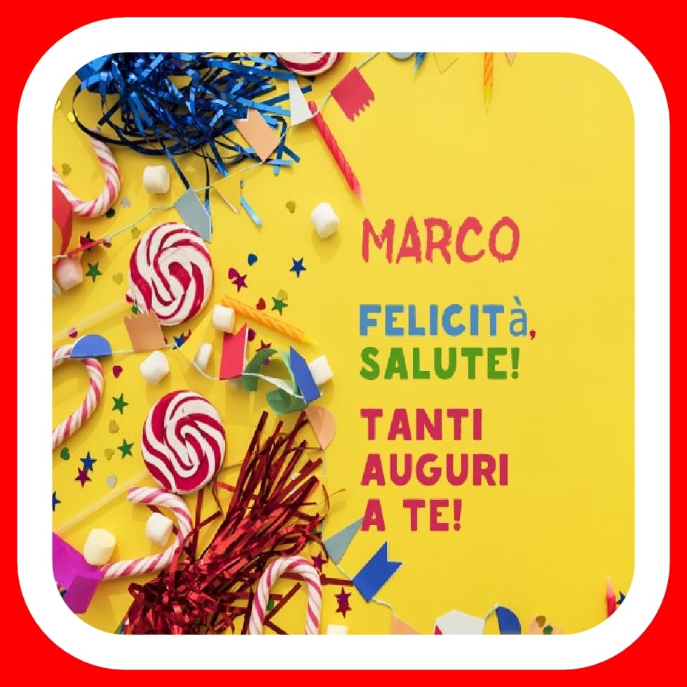 Buon Compleanno Marco