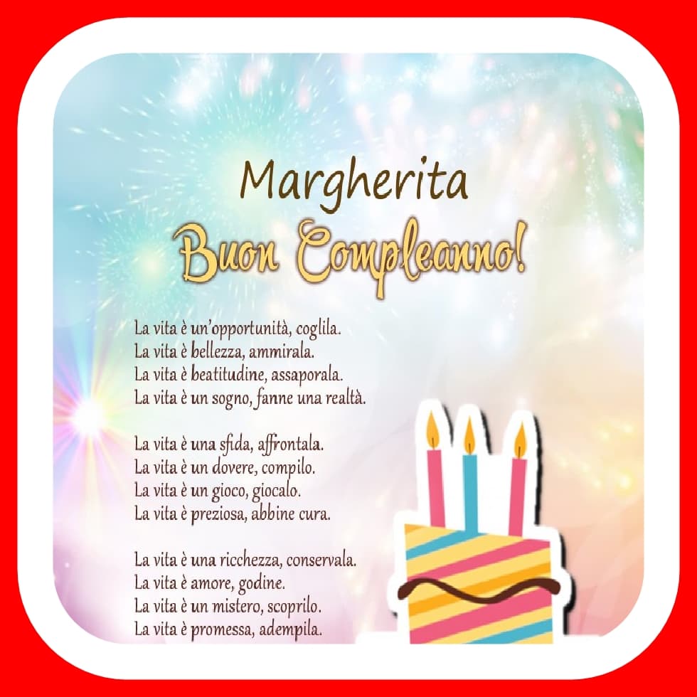 Buon Compleanno Margherita