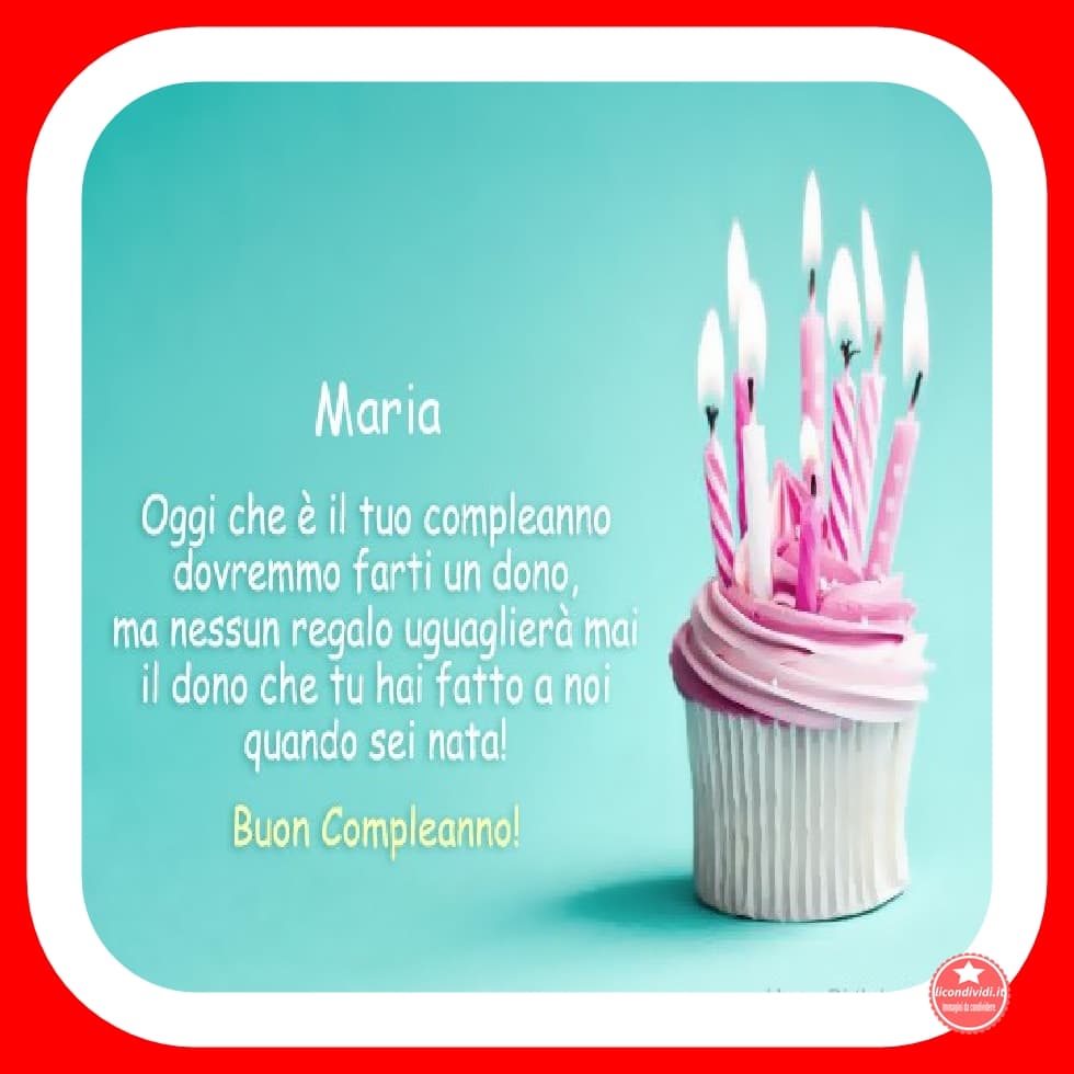 Buon Compleanno Maria