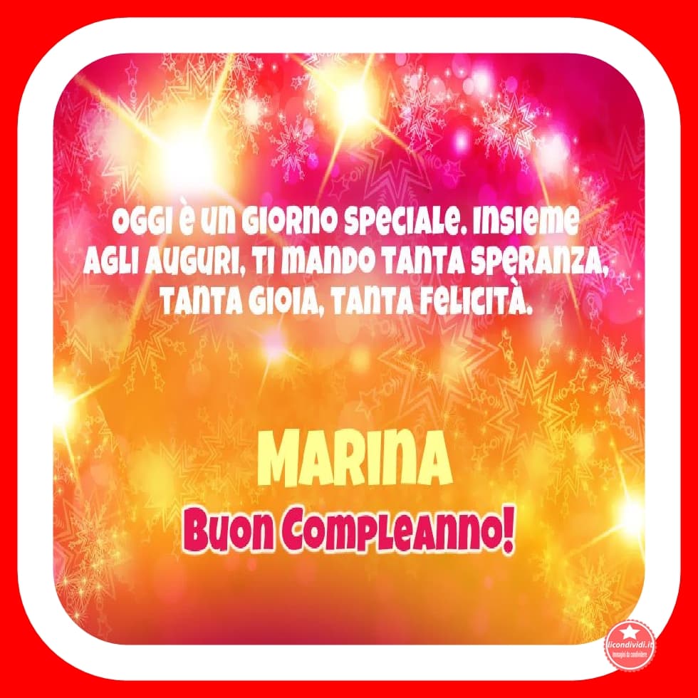 Buon Compleanno Marina