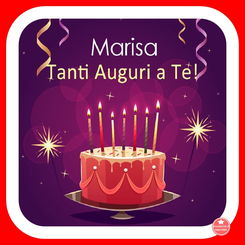 Buon Compleanno Marisa