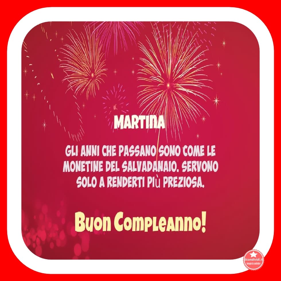 Buon Compleanno Martina