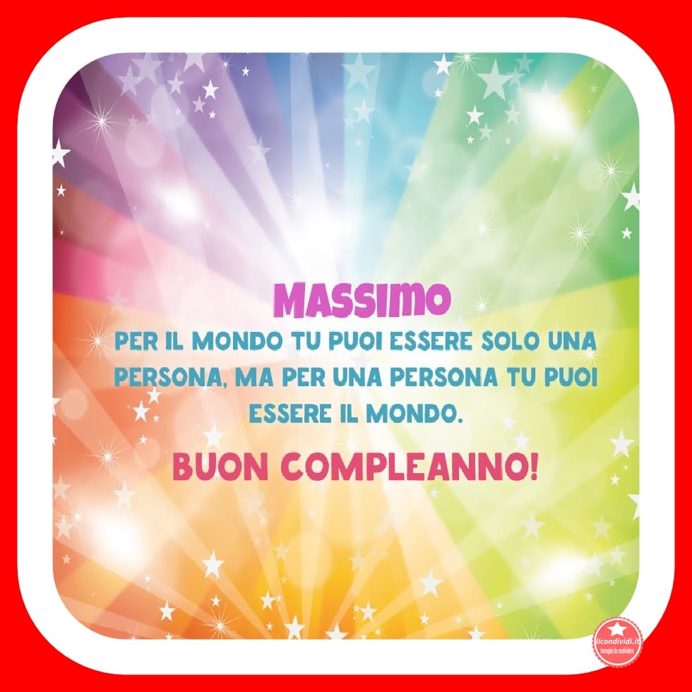 Buon Compleanno Massimo