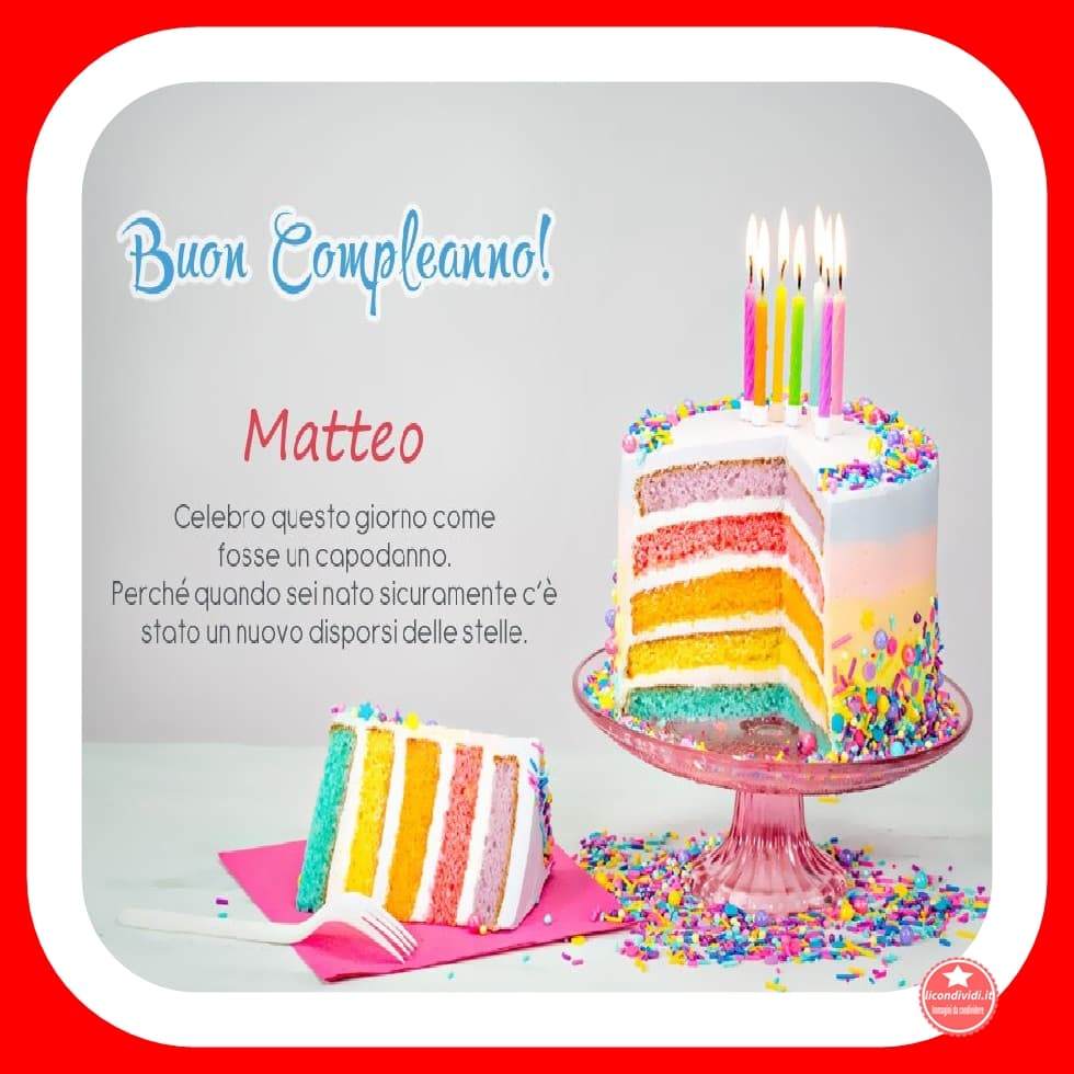 Buon Compleanno Matteo