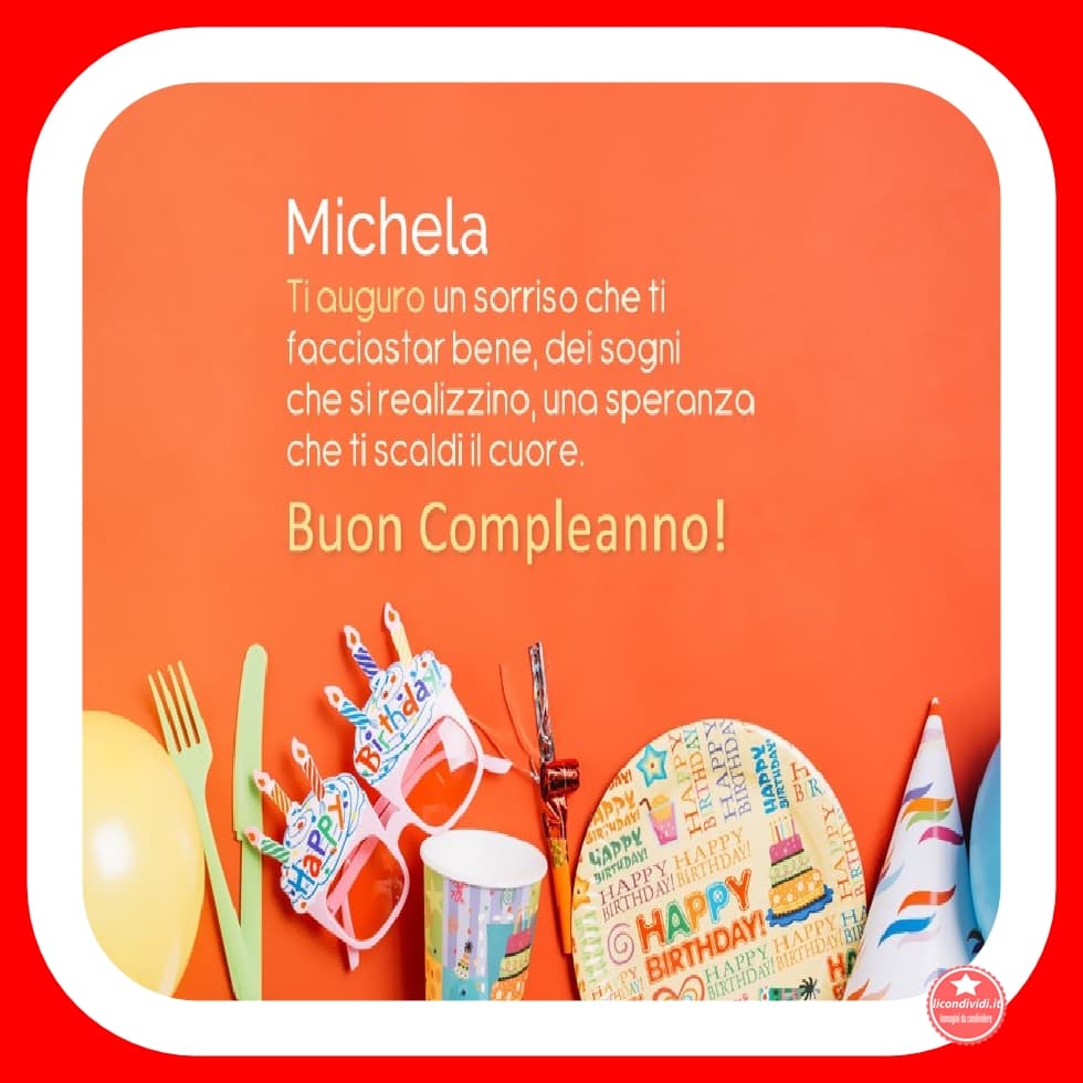 Buon Compleanno Michela