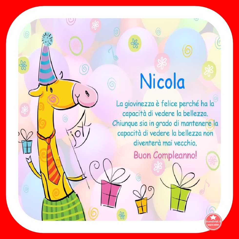 Buon compleanno Nicola
