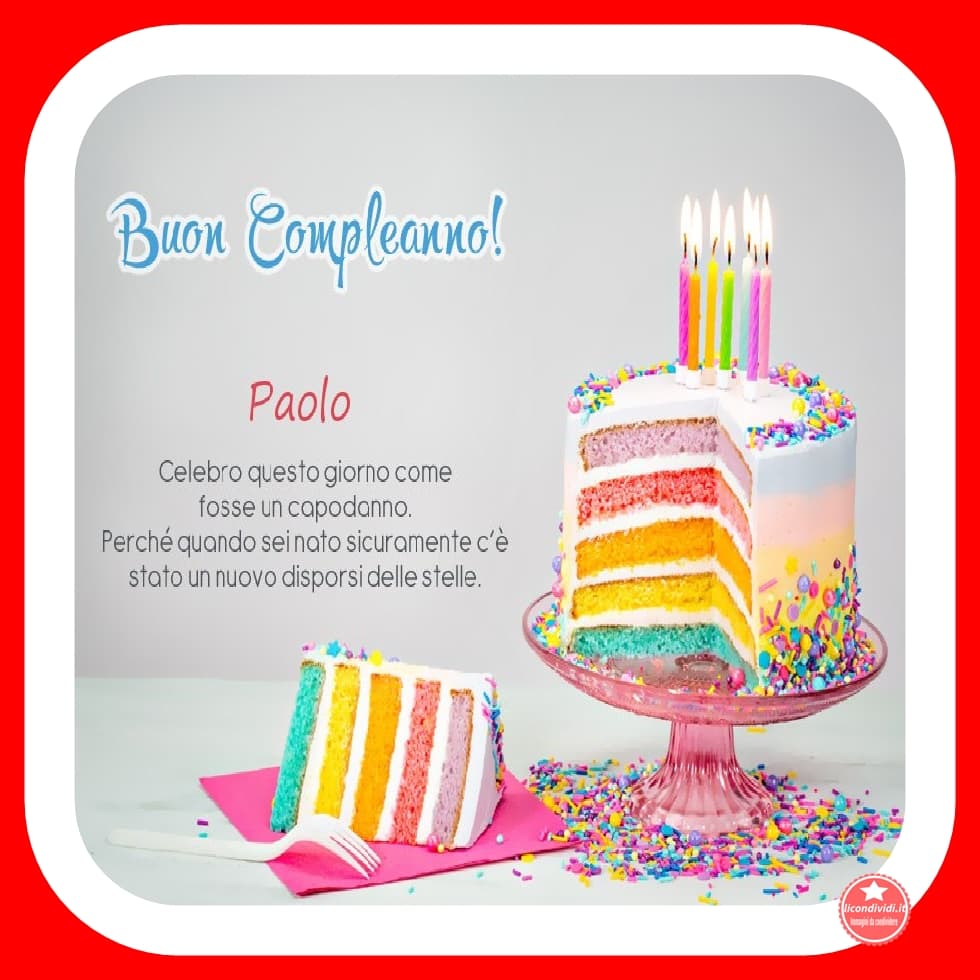 Buon Compleanno Paolo