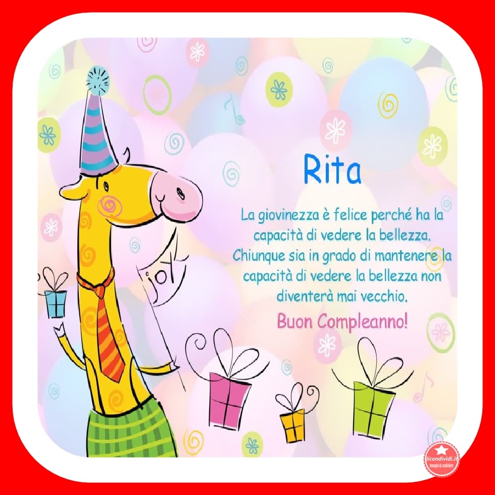 Buon Compleanno Rita