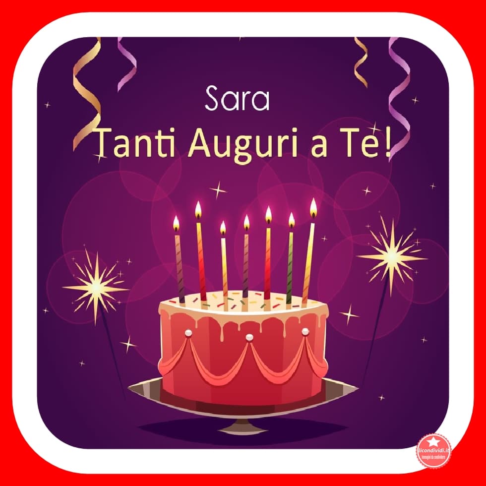 Buon Compleanno Sara
