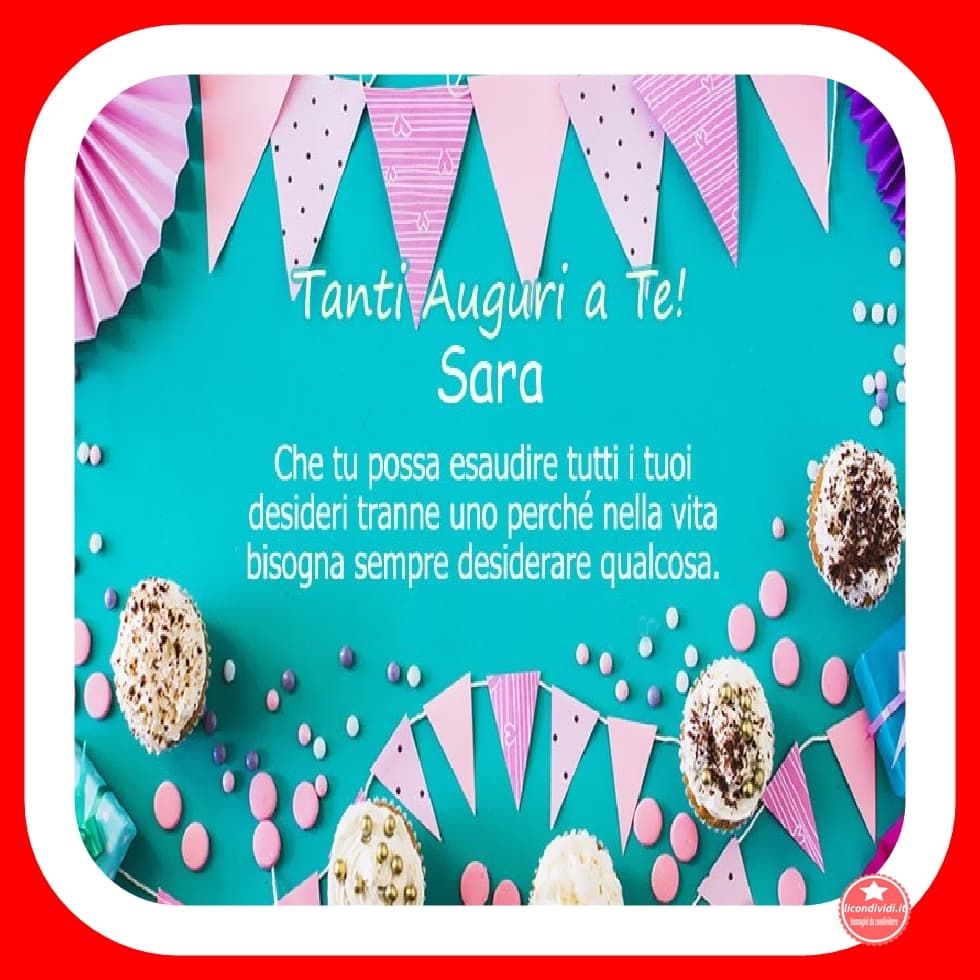 Buon Compleanno Sara