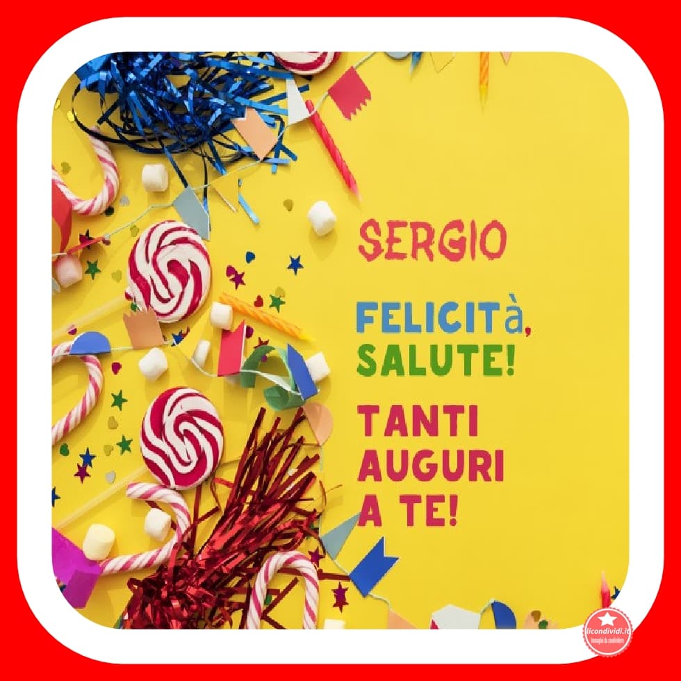 Buon Compleanno Sergio